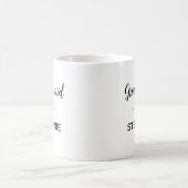 Personalisierte Groomsmaid Black Script Hochzeit Kaffeetasse (Mittel)
