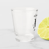 personalisierte Groomswoman Monogramm Schnapsglas (Links)