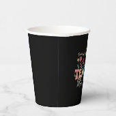 Personalisierte Groovy Blume Lehrer für maßgeschne Pappbecher (Rechts)
