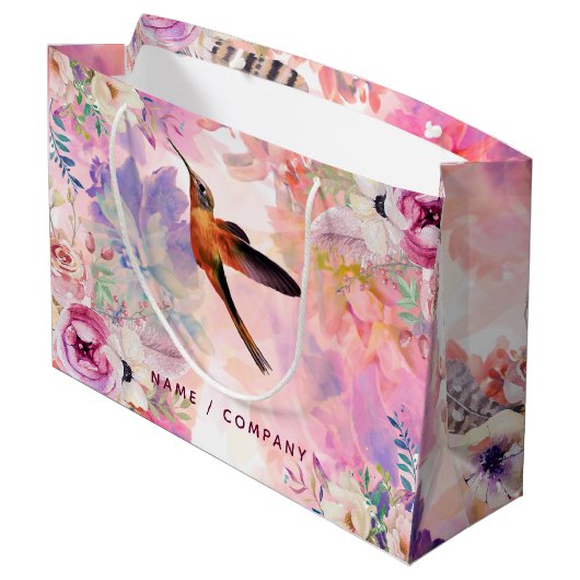 Personalisierte Große Geschenktüte (Rückseite Schrägansicht)