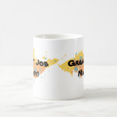 Personalisierte große Job-Tasse (Farbentwurf 2) Kaffeetasse (Mittel)