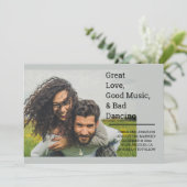 Personalisierte große Liebe, gute Musik und schlec Save The Date (Stehend Vorderseite)