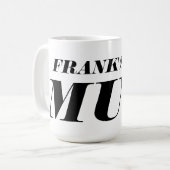 Personalisierte große riesige Kaffee-Tasse des Kaffeetasse (Vorderseite Links)