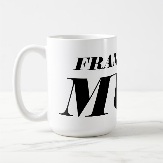 Personalisierte große riesige Kaffee-Tasse des Kaffeetasse (Links)