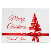 Personalisierte große Weihnachtsgeschenk-Tasche Geschenktüte (Vorderseite)