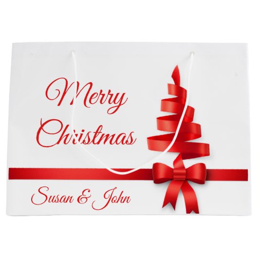 Personalisierte große Weihnachtsgeschenk-Tasche Geschenktüte (Vorderseite)