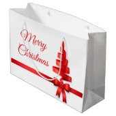 Personalisierte große Weihnachtsgeschenk-Tasche Geschenktüte (Rückseite Schrägansicht)