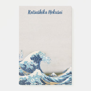 Personalisierte Große Welle im Vintage-Japanischen Post-it Klebezettel