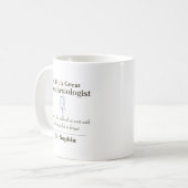 Personalisierte große Wertschätzung für Anästhesis Kaffeetasse (Vorderseite Links)