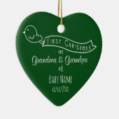 Personalisierte Großeltern-erste Keramikornament (Rechts)