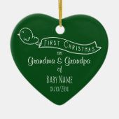 Personalisierte Großeltern-erste Keramikornament (Vorne)