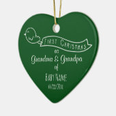 Personalisierte Großeltern-erste Keramikornament (Links)