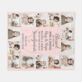 Personalisierte Großeltern FotoCollage Fleecedecke (Vorderseite (Horizontal))