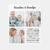 Personalisierte Großeltern zitieren FotoCollage Fleecedecke (Vorderseite)