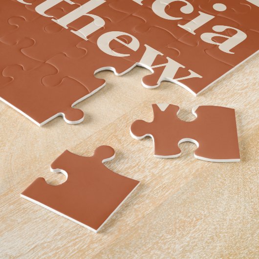 Personalisierte Großkinder-Namen in Rost Puzzle (Seite)