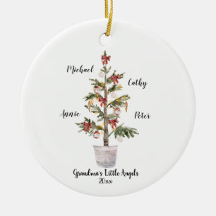 Personalisierte Großkinder Weihnachtsbaum C Keramik Ornament