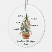 Personalisierte Großkinder Weihnachtsbaum Keramik Ornament (Links)