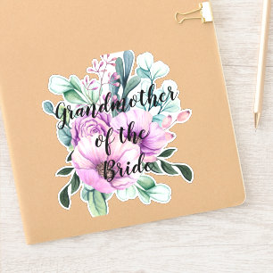 Personalisierte Großmutter des Brautgartens Aufkleber