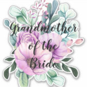 Personalisierte Großmutter des Brautgartens Aufkleber (Vorderseite)