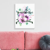 Personalisierte Großmutter des Brautgartens Leinwanddruck (Insitu (Wohnzimmer))