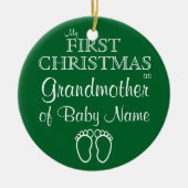 Personalisierte Großmutter-erste Keramikornament (Vorne)