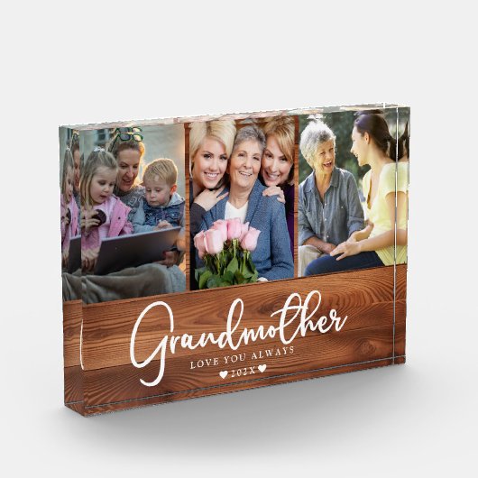 Personalisierte Großmutter-FotoCollage Fotoblock (Links)