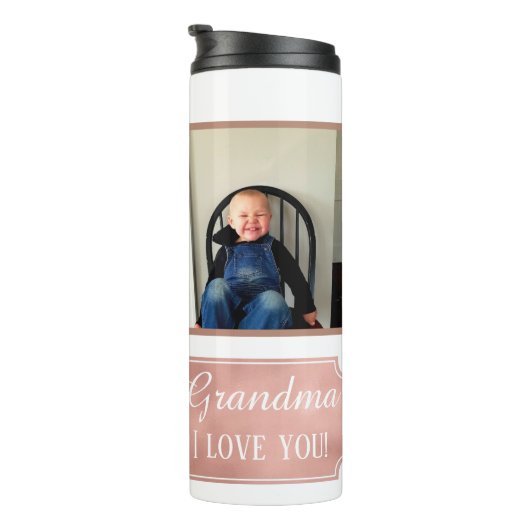 personalisierte Großmutter-Fotos Thermosbecher (Nach rechts gedreht)