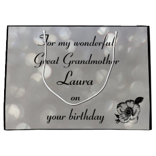 Personalisierte Großmutter Geburtstag Große Geschenktüte