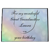 Personalisierte Großmutter Geburtstag Große Geschenktüte (Vorderseite)