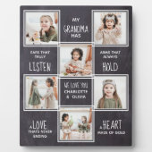 Personalisierte Großmutter Großmutter FotoCollage Fotoplatte (Vorderseite)