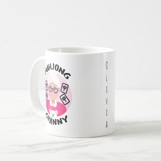 Personalisierte Großmutter Kaffeetasse (Vorderseite Links)
