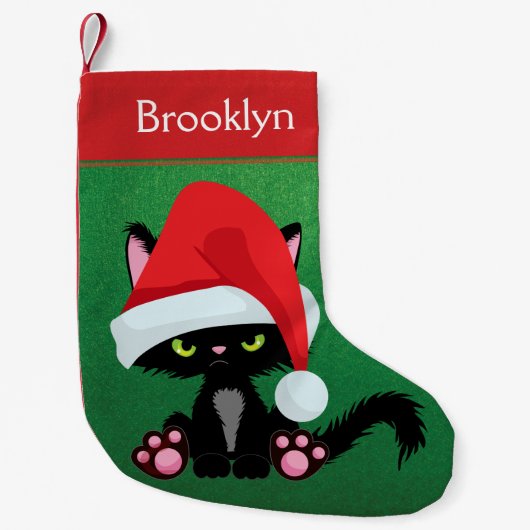 Personalisierte Grouchenkatze Kleiner Weihnachtsstrumpf (Vorderseite)