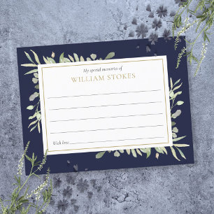 Personalisierte Grünfügung Beerdigung Erinnerung Postkarte