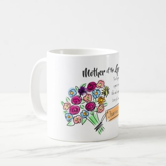 Personalisierte Grümmermutter Danksagung Kaffeetasse (Vorderseite Links)