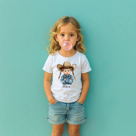 Personalisierte Grumpy Cowgirl in Denim Jacket T-Shirt