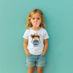 Personalisierte Grumpy Cowgirl in Denim Jacket T-Shirt