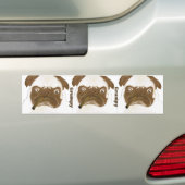 Personalisierte Grumpy Puggy mit Cigar Autoaufkleber (Auf Auto)