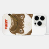 Personalisierte Grumpy Puggy mit Cigar Case-Mate iPhone Hülle (Rückseite (Horizontal))