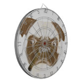 Personalisierte Grumpy Puggy mit Cigar Dartscheibe (Vorderseite Links)