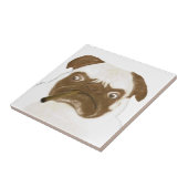 Personalisierte Grumpy Puggy mit Cigar Fliese (Seite)