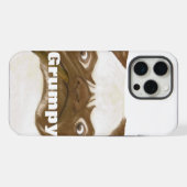 Personalisierte Grumpy Puggy mit Cigar iPhone Hülle (Rückseite (Horizontal))