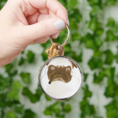 Personalisierte Grumpy Puggy mit Cigar Schlüsselanhänger (Hand)