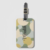 Personalisierte grün-gelbe Moleküle Gepäckmarke Gepäckanhänger (Vorderseite Vertikal)