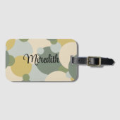 Personalisierte grün-gelbe Moleküle Gepäckmarke Gepäckanhänger (Vorderseite (Horizontal))