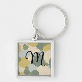 Personalisierte grün-gelbe Moleküle Schlüsselanhän Schlüsselanhänger