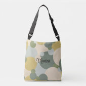 Personalisierte grün-gelbe Moleküle Tragetaschen Mit Langen Trägern (Vorderseite)