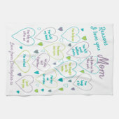 Personalisierte Gründe für die Mama der Liebe Geschirrtuch (Horizontal)