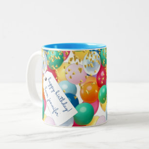 Personalisierte grundlegende Luftballons Konfetti  Zweifarbige Tasse