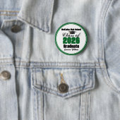 Personalisierte grüne Abschlussfeier der Klasse 20 Button (Beispiel)