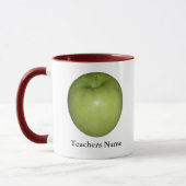 Personalisierte grüne Apple-Lehrer-Tasse Tasse (Links)